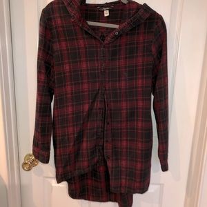 Long flannel-type top